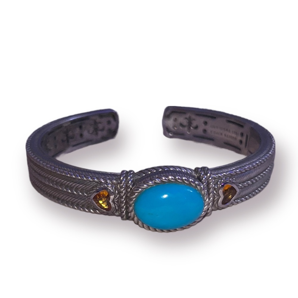 Judith Ripka Turquoise Bracelet Sterling .80 Carat